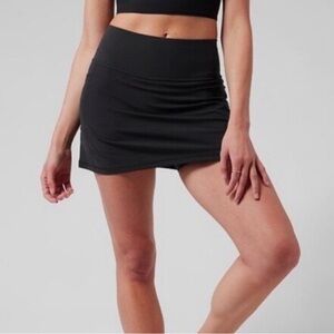 Athleta Salutation Stash Skort Black High Rise Tennis Pickleball XS